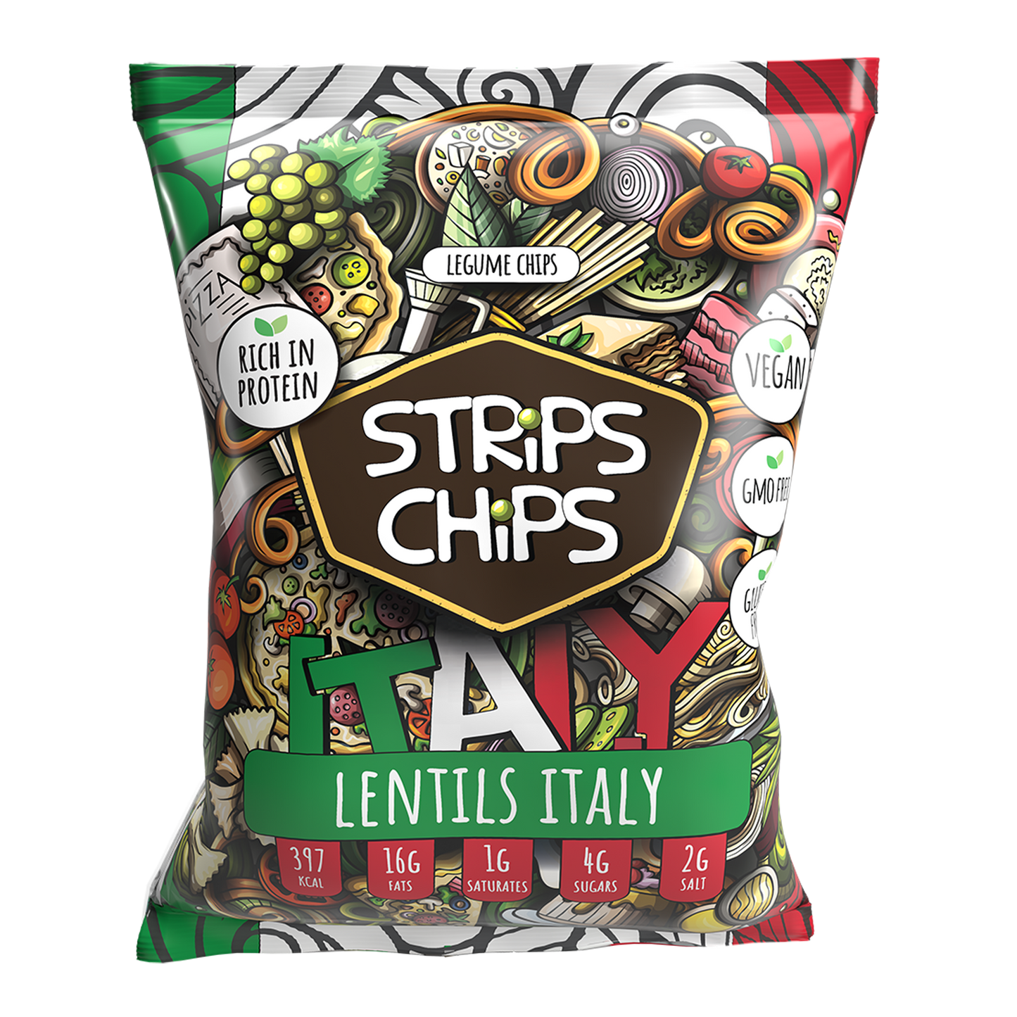 Strips Chips Lentils Italy